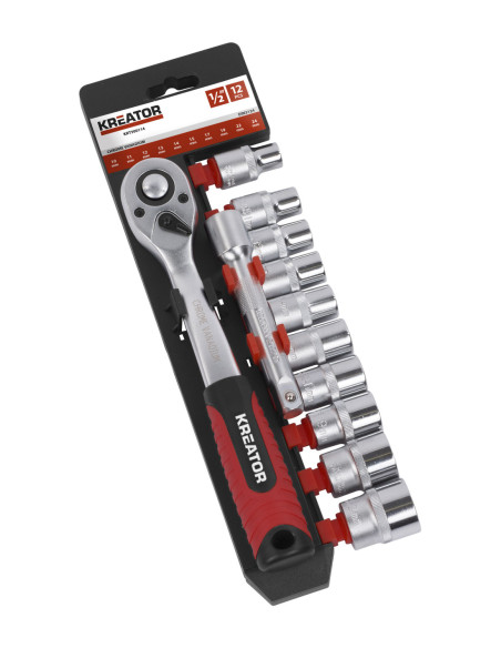 Topnøglesæt 1/2'' 12 dele 10-24 mm