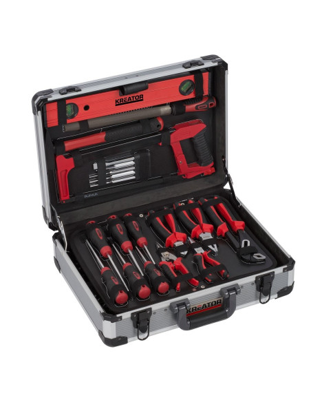 Værktøjssæt 180 dele i aluminiums kuffert