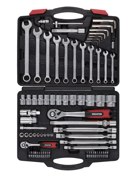 Topnøglesæt 1/4-1/2'' 77 dele med nøgler