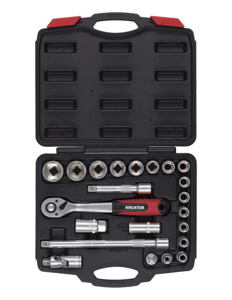 Topnøglesæt 1/2'' 22 dele 10-32 mm