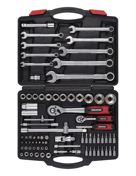 Topnøglesæt 1/4-1/2'' 81 dele med nøgler