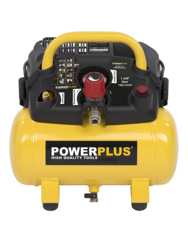 Kompressor oliefri 1,5 hk 6 liter tank