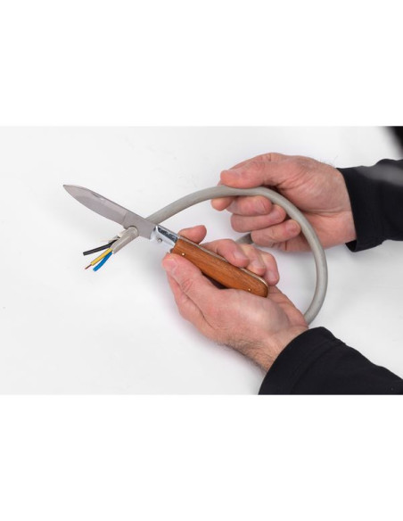 Kabelkniv 195 mm, med træhæfte