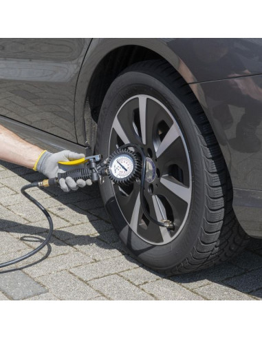 Trykluft pumpepistol med manometer