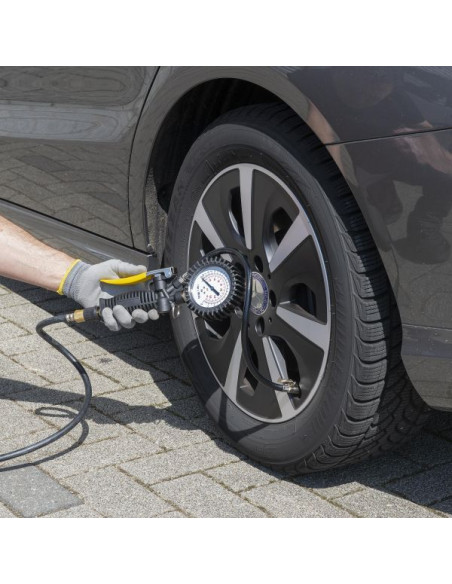 Trykluft pumpepistol med manometer