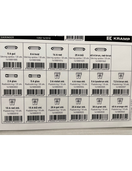 Auto sikringer 5 stk assorteret