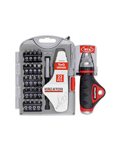 Bitssæt 22 dele - med skraldehåndtag