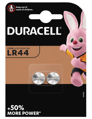 Batteri Duracell LR44 knapcelle (2 stk)