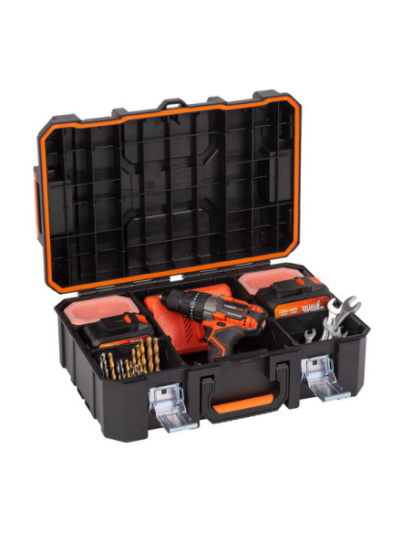 Værktøjskasse 35 liter med metal beslag