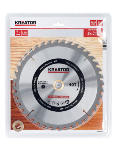 Rundsavsklinge 254 mm - 40 HM tænder