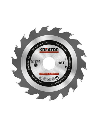 Rundsavsklinge 115 mm - 18 HM tænder
