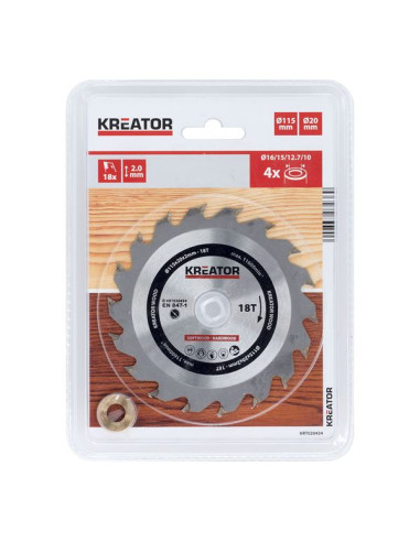 Rundsavsklinge 115 mm - 18 HM tænder