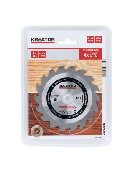 Rundsavsklinge 115 mm - 18 HM tænder