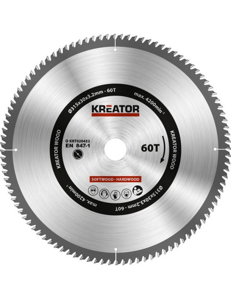 Rundsavsklinge 315 mm - 60 HM tænder