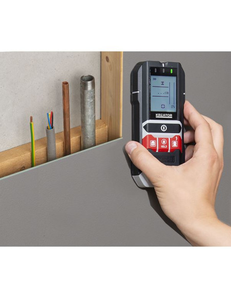 Vægdetektor og fugtigheds måler 4 i 1