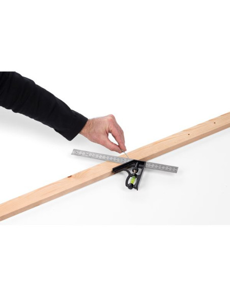 Vinkel 300 mm justerbar med libelle