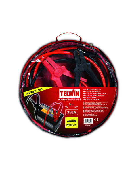 Startkabler 350 Amp 3 meter Ø25 mm