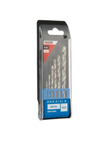 HSS Borsæt 6 dele - 2-8 mm - KRT012001