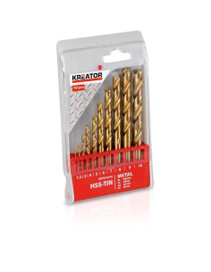 HSS-Tin Borsæt 10 dele - 1-10 mm
