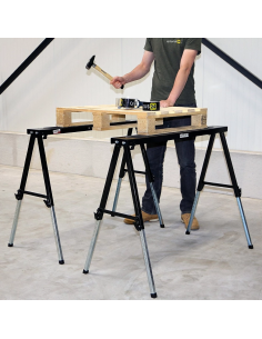 Arbejdsbuk justerbar 65-91 cm foldbar 2