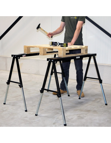 Arbejdsbuk justerbar 65-91 cm foldbar