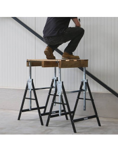 Arbejdsbuk justerbar 80-130 cm stålramme 2