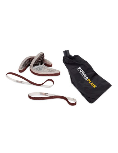 Båndsliber smal 13 mm i kuffert +10 bånd