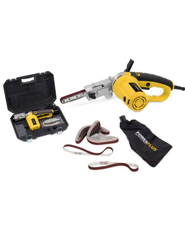 Båndsliber smal 13 mm i kuffert +10 bånd