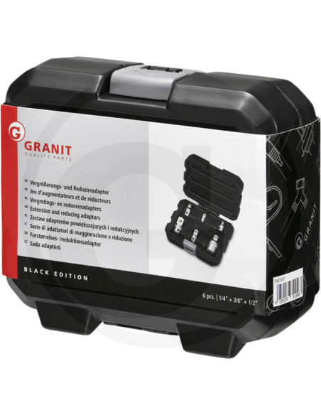 BLACK EDITION 1/4"+3/8"+1/2" adapter-sæt