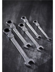 Ringgaffelnøgle sæt m/ skralde - Probuilder 2