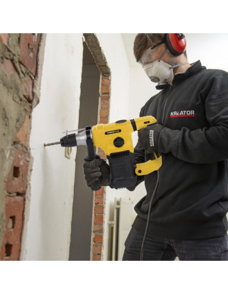 Borehammer 5J/1500 W i kuffert + 17 dele