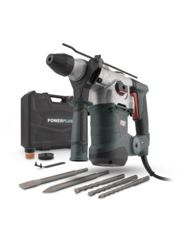 Borehammer 1500 W i kuffert med 5 dele