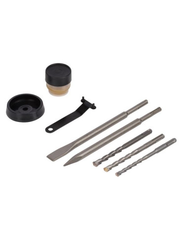 Borehammer 1500 W i kuffert med 5 dele