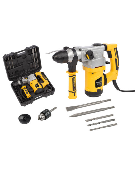 Borehammer 1600 W i kuffert med tilbehør